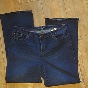 Fabulous flare/wide leg dark wash Chico’s jeans.